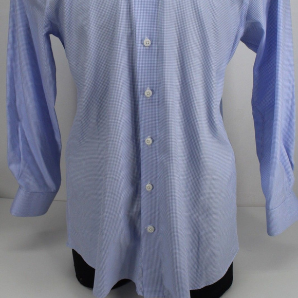 Proper Shirtings Slim Fit Two Ply Blue Check Shirt - Picture 8 of 8